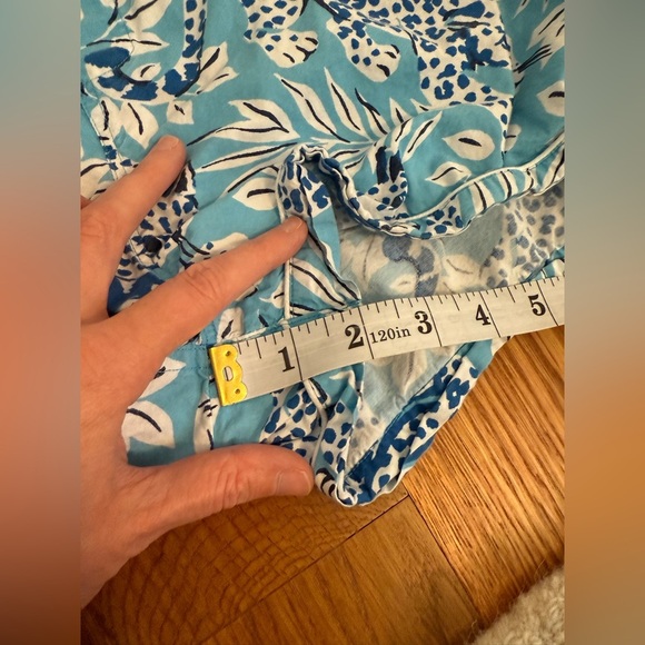 Printfresh x Anthropologie Pajama Shorts Blue Cheetah print size Large - Picture 9 of 11